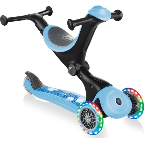 Globber Scooter Go-Up Deluxe Παιδικο Πατινι Αναδιπλουμενο Fantasy Lights Pastel Blue 647-201 4895224404521