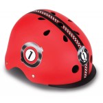 Globber Helmet Elite Lights XS/S(48-53cm) New Red Racing 507-102 4897070184510