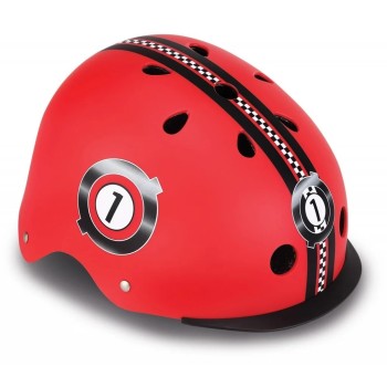 Globber Helmet Elite Lights XS/S(48-53cm) New Red Racing 507-102 4897070184510