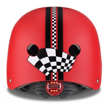 Globber Helmet Elite Lights XS/S(48-53cm) New Red Racing 507-102 4897070184510