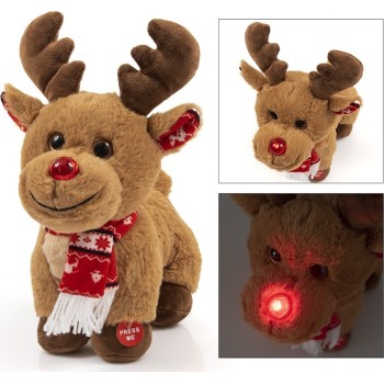 Christakopoulos Christmas Fawn With Bright Nose And Music Of 30Cm. 8185 5212007584116