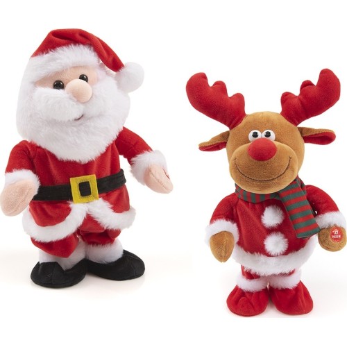Christakopoulos Santa Claus And Rindos With Greek Carols And Movement 30Cm. 8183 5212007583843