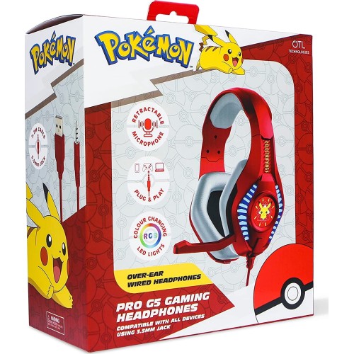 otl technologies Pokemon Pikachu Pro G5 Gaming Headphones Red  5055371625814