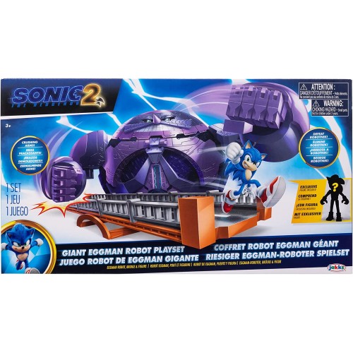JAKKS PACIFIC Sonic The Hedgehog 2 Movie Σετ Μάχης Giant Eggman Robot και Super Sonic  JPA41273 / 1 192995412736