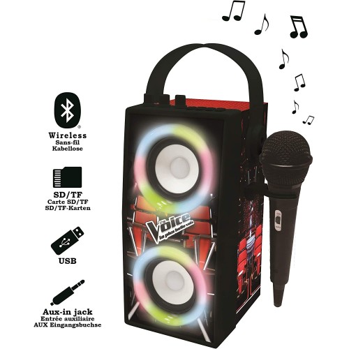 Lexibook The Voice Portable Bluetooth Light Speaker with Microphone 25.BTP180TVZ 3380743084374