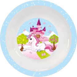 PROCOS Bowl, 1 Piece, Diameter 15.6 Cm, Reason: Unicorn, Reusable, Birthdays, Decorations, Parties, Multicolor 093537 5201184935