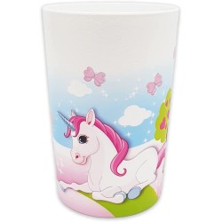 PROCOS Set Of 2 Us Glass Glasses, Unicorn, 230 Ml Capacity, Reusable, Multicolor 092836 5201184928363
