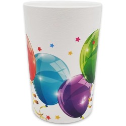 PROCOS Set Of 2 Us Glasses Sparking Ballons, 230 Ml Capacity, Reusable, Multicolor 092839 5201184928394