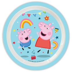 PROCOS Dish, 1 Piece, Diameter 20 cm Peppa Pig Reusable, For Parties, Birthday, Parties Decoration 093532 5201184935323