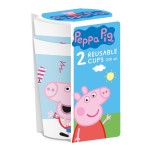 PROCOS Set Of 2 Us Glasses Peppa Pig Messy Play, 230 Ml Capacity, Reusable, Multicolor 092552 5201184928523