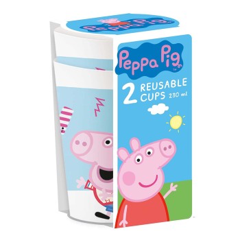 PROCOS Σετ 2 Ποτηριών Πολλαπλών Χρήσεων Peppa Pig Messy Play, 230 Ml Χωρητικότητα 092552 5201184928523