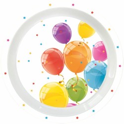 PROCOS Dish, 1 Piece, Diameter 20 cm Sparklink Balloons Reusable, For Parties, Birthday, Parties Decoration 094196 5201184941690