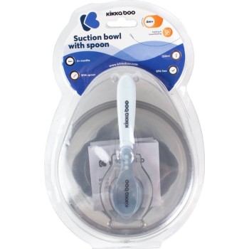 KikkaBoo Suction Bowl With Spoon Blue 31302040098 3801302040988