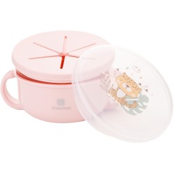 KikkaBoo Snack Bowl 2 In 1 Savanna Pink 31302040129 3801302041299