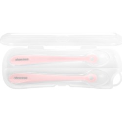 KikkaBoo Silicone Spoons In A Case 2Pcs Pink 31302040063 3801302040636