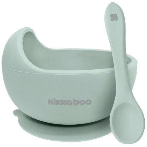 KikkaBoo Παιδικό Σετ Φαγητοδοχείου από Σιλικόνη Yummy Μέντα 31302040115 3801302041152