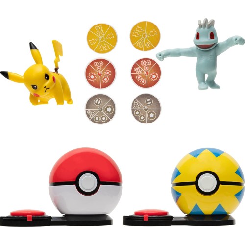 Jazwares Pokemon Battle toy 2 pieces Pikachu vs Machop JW002474 191726426349