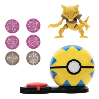 Jazwares Pokemon Surprise Attack Game - Surprise Attack Abra and Quick Ball JW002724 191726426431
