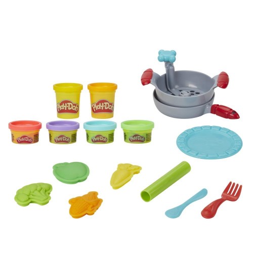 Hasbro Play-Doh Kitchen Creations Silly Noodles Playset with 6 Non-Toxic Play-Doh Colors E5112 / E9369 5010993749775