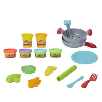 Hasbro Play-Doh Kitchen Creations Silly Noodles Playset with 6 Non-Toxic Play-Doh Colors E5112 / E9369 5010993749775
