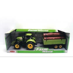 Toys-shop Choice Friction Αυτοκούρδιστο Τριβής Τρακτέρ Και Καρότσα Με Κορμούς JA060193 6990416601936