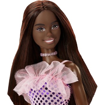 Mattel Barbie Μini Φορεματα Μελαχρινή Ροζ Φόρεμα T7580 / HJR94 194735094042