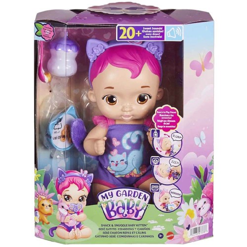 Mattel My Garden Baby Snack And Snuggle Kitten Doll HHP28 194735073788