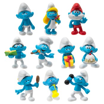 Jazwares Στρουμφάκια Σετ με 10 Φιγούρες JWG00004-A 191726420972