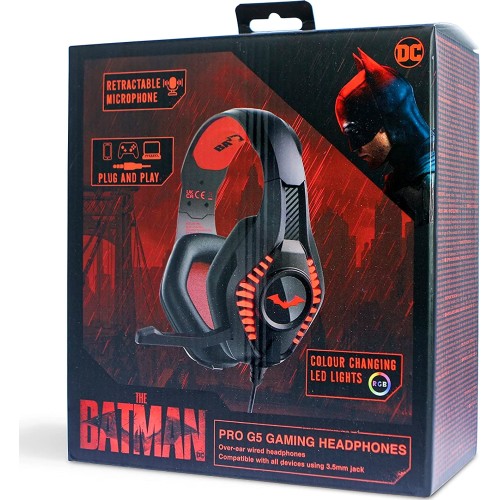 otl technologies Batman Pro G5 Gaming Headphones Black Red  5055371626149
