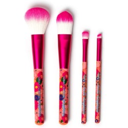 Legami Set Of 4 Makeup Brushes, Oh My Glow!Flowers Theme, Includes Powder Brush, Foundation Brush, Eyeshadow Brush MUBS0002 8054