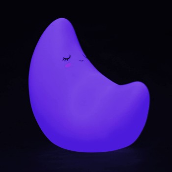 Legami Night Light For Children, 4 Colors, Batteries Included, 20 Hours Of Autonomy Moon Theme, NIL0004 8053610782189
