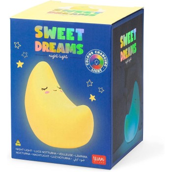 Legami Sweet Dreams Night Light Moon, 4 Χρώματα, Συμπεριλαμβανόμενες Μπαταρίες, 20 Ώρες Αυτονομίας NIL0004 8053610782189