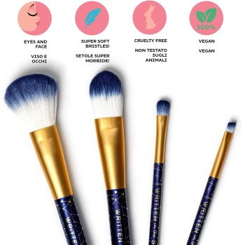 Legami Oh My Glow! Set Of 4 Makeup Brushes Stars Σετ 4 Βούρτσες Μακιγιάζ Stars Theme MUBS0001 8054117621667