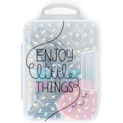 Legami Mini Chancellery Sets, 6 Accessories In Mini Format: Scissors, Rubber, Signpagine, Adhesive Tape With Dispenser And Pen S