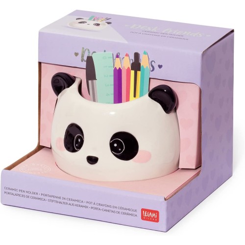 Legami Desk Friends Panda Κεραμική Μολυβοθήκη 11,2 X 11,4 Cm, Θέμα Πάντα Ζωγραφισμένο Με Το Χέρι PHS0007 8054117620189