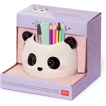 Legami Ceramic Carpels, Desk Friends, 11.2 X 11.4 Cm, Panda Theme, Desk, Hand Painted PHS0007 8054117620189