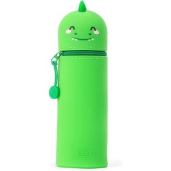 Legami Case 2 In 1 In Soft Silicone, Kawaii, Table Carpene, Zipper Closure, O 6.3 Cm, Dino Theme KA0006 8053610781809