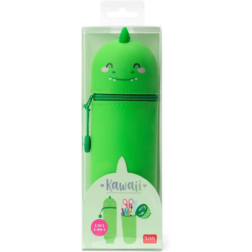 Legami Kawaii 2-In-1 Soft Silicone Κασετίνα Σιλικόνης Dino Κλείσιμο Φερμουάρ 6,3 Cm, Δεινόσαυροι Θέμα KA0006 8053610781809