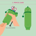 Legami Case 2 In 1 In Soft Silicone, Kawaii, Table Carpene, Zipper Closure, O 6.3 Cm, Dino Theme KA0006 8053610781809