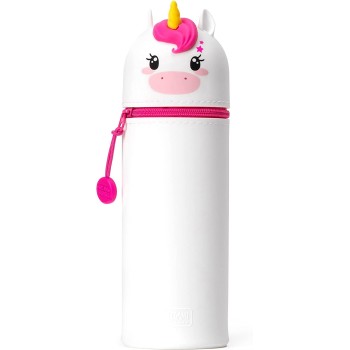 Legami Case 2 In 1 In Soft Silicone, Kawaii, Table Carpene, Zipper Closure, 6.3 Cm, Unicorn Theme KA0005 8053610781793