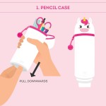 Legami Kawaii 2-In-1 Soft Silicone Κασετίνα Σιλικόνης Unicorn Κλείσιμο Φερμουάρ 6,3 Cm, Μονόκερος Θέμα KA0005 8053610781793