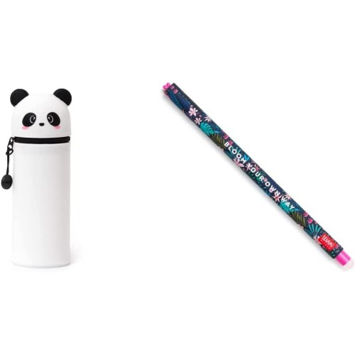 Legami Kawaii Bonds Case 2 In 1 In Soft Silicone, Panda And Penna Gel Erase KA0001 8054117620264