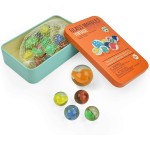Legami - Glass Marbles, Glass Marbles, Contains 20 Marbles And 1 Biglione, Vintage Memories, To Be Used On Each Surface, Ticket 