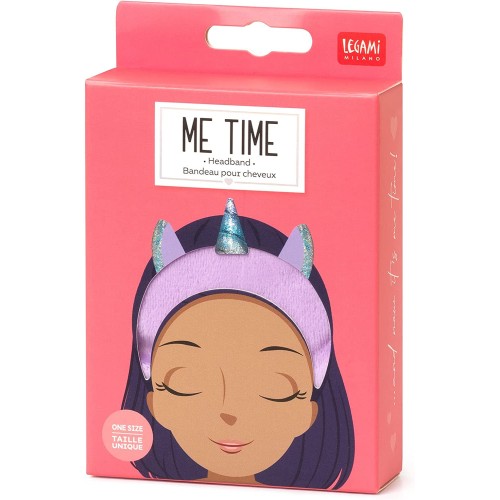 Legami Hair Band, Me Time, 24.5X11 Cm, In Polyester, Unicorn Theme, Collect The Hair To Make Up, Make Up, Make A Face Treatmen B