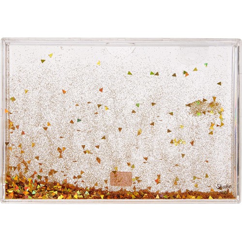 Legami World With Glitter, 16X11 Cm, In PC And Liquid, Yellow Glitter Variant, Table Frame, GPF0003 8059174834845