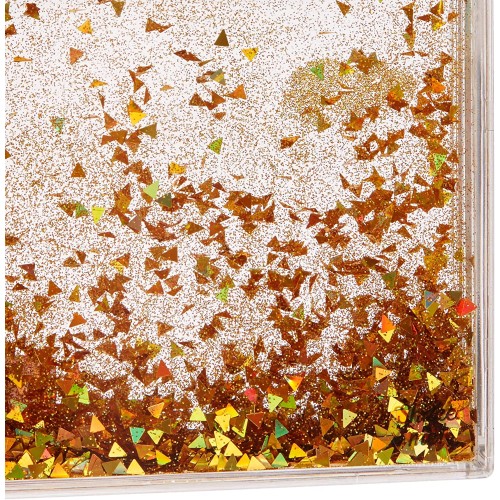 Legami World With Glitter, 16X11 Cm, In PC And Liquid, Yellow Glitter Variant, Table Frame, GPF0003 8059174834845