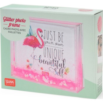 Legami Glitter Photo Frame Small - Flamingo Κορνίζα Πλαστική Liquid Glitter GPF0002 8059174834838