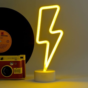Legami It S A Sign Neon Effect Led Lamp Flash Επιτραπέζιο Διακοσμητικό Φωτιστικό Neon Μπαταρίας σε Κίτρινο Χρώμα LL0004 80543205