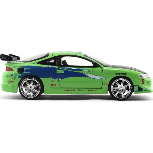 Voiture Miniature Jada Toys 1/24 - Mitsubishi Eclipse Fast & Furious Verte