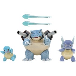 Jazwares Pokemon φιγούρες εξέλιξης 3 τεμ. (Squirtle, Wartortle, Blastoise) JW002773 191726434382